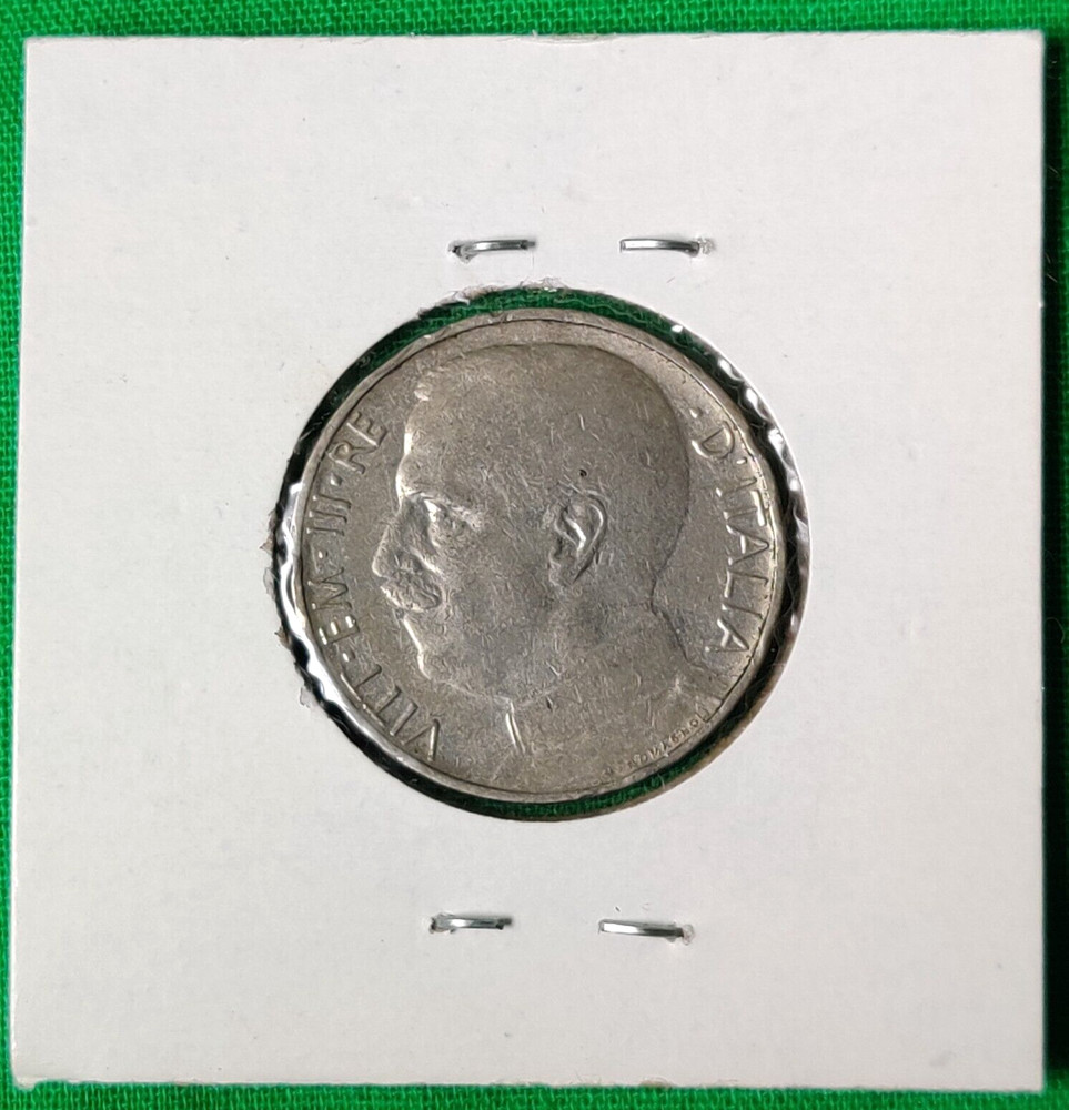 ITALY 50 Centesimi 1919 Plain Edge