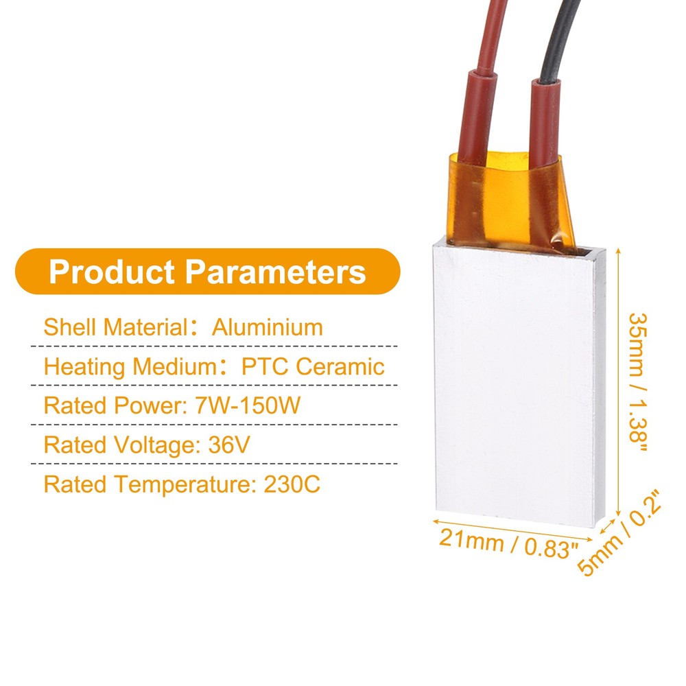 PTC Heating Element, 36V 7W-150W 230C PTC Heating Plate