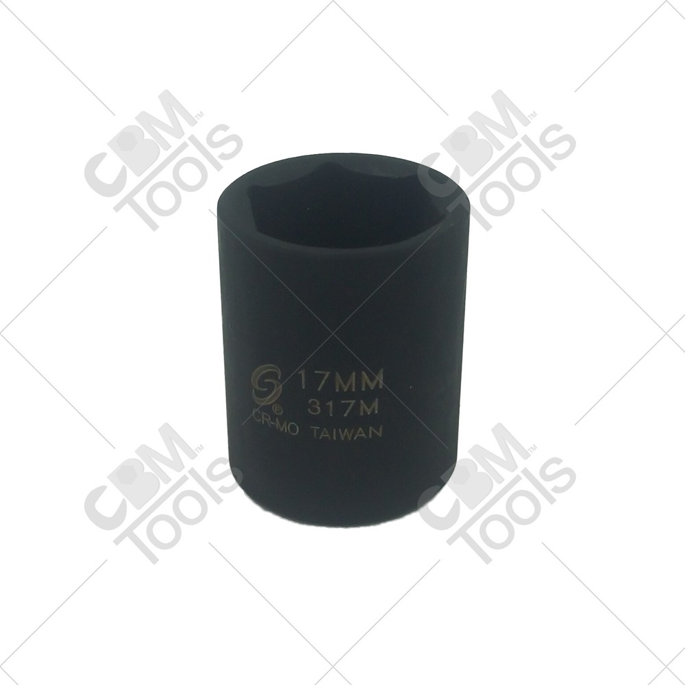 Sunex 317M 3/8" Drive 17mm Standard Impact Socket
