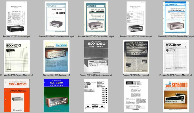 Pioneer Service Manuals Schematics, Custom Collection Compilation Computer DVD !