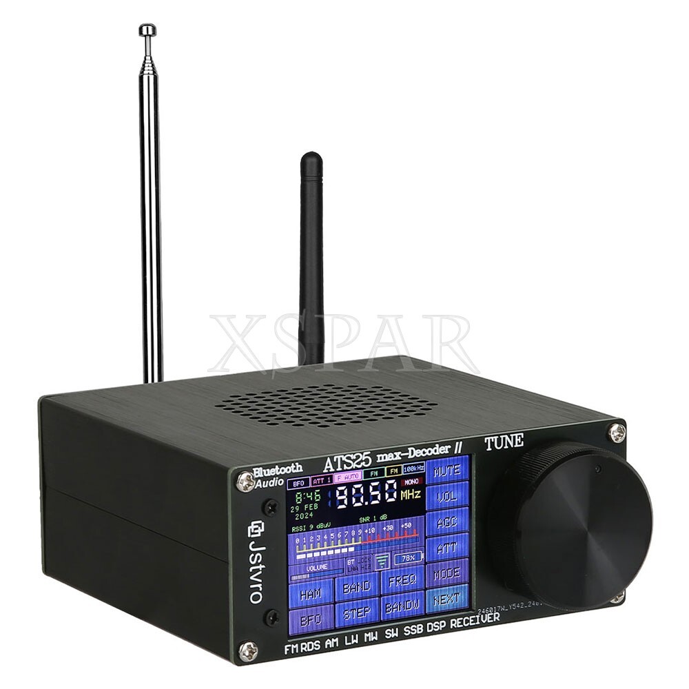 ATS25 Max Decoder II Bluetooth Full Radio Receiver FM SW SSB MW Touch Screen US☆
