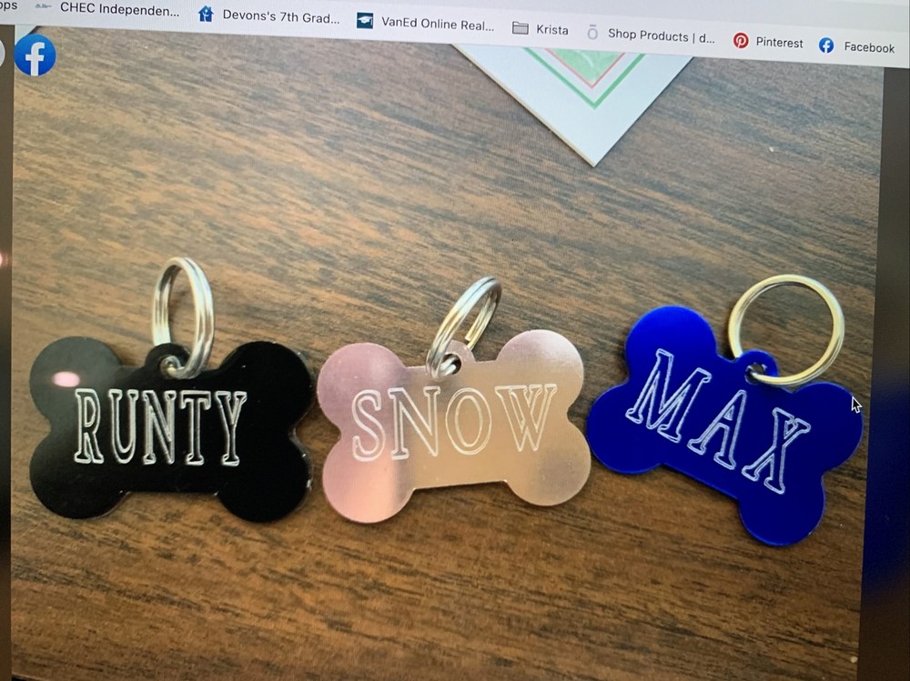 Custom ENGRAVED PET TAG Personalized  dog/cat IDENTIFICATION Tag.