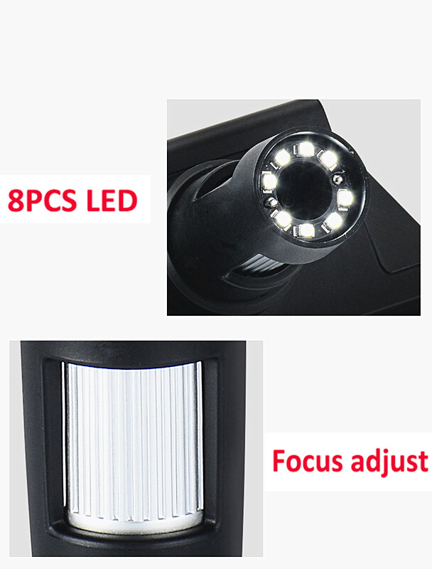 USB Digital Electronic Microscope DM4 4.3"LCD Display VGA Microscope with Stand