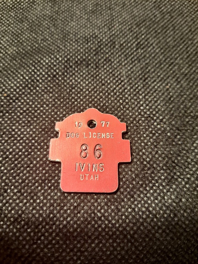 1977 IRVING UTAH 86 DOG TAG! e6929UTH