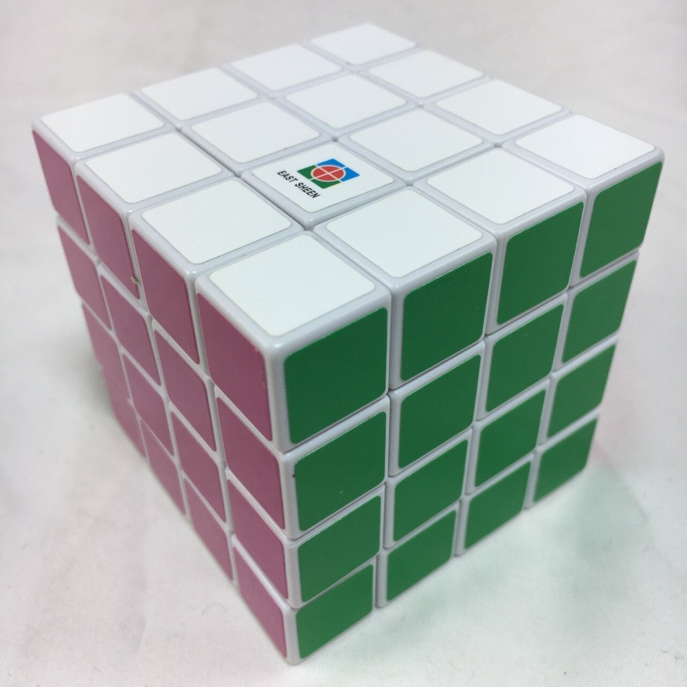 Eastsheen 4x4x4 Brain Teaser Cube Multi-Color Puzzle White Plastic