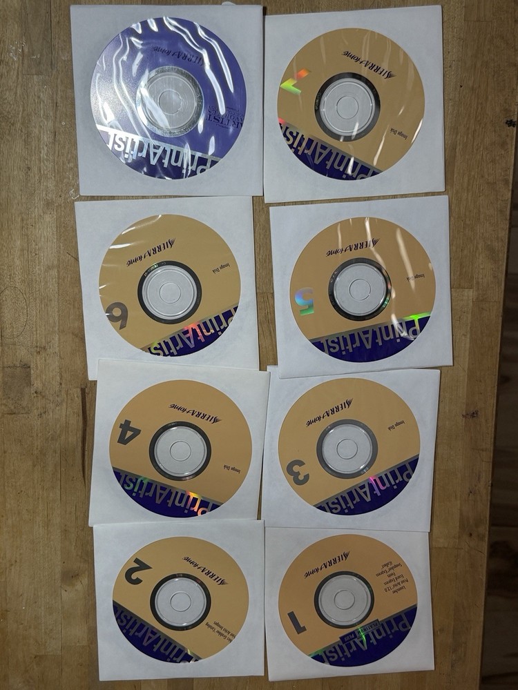 Print Artist Platinum Plus 8- Disc CD-Rom Windows PC Desktop Sierra Software