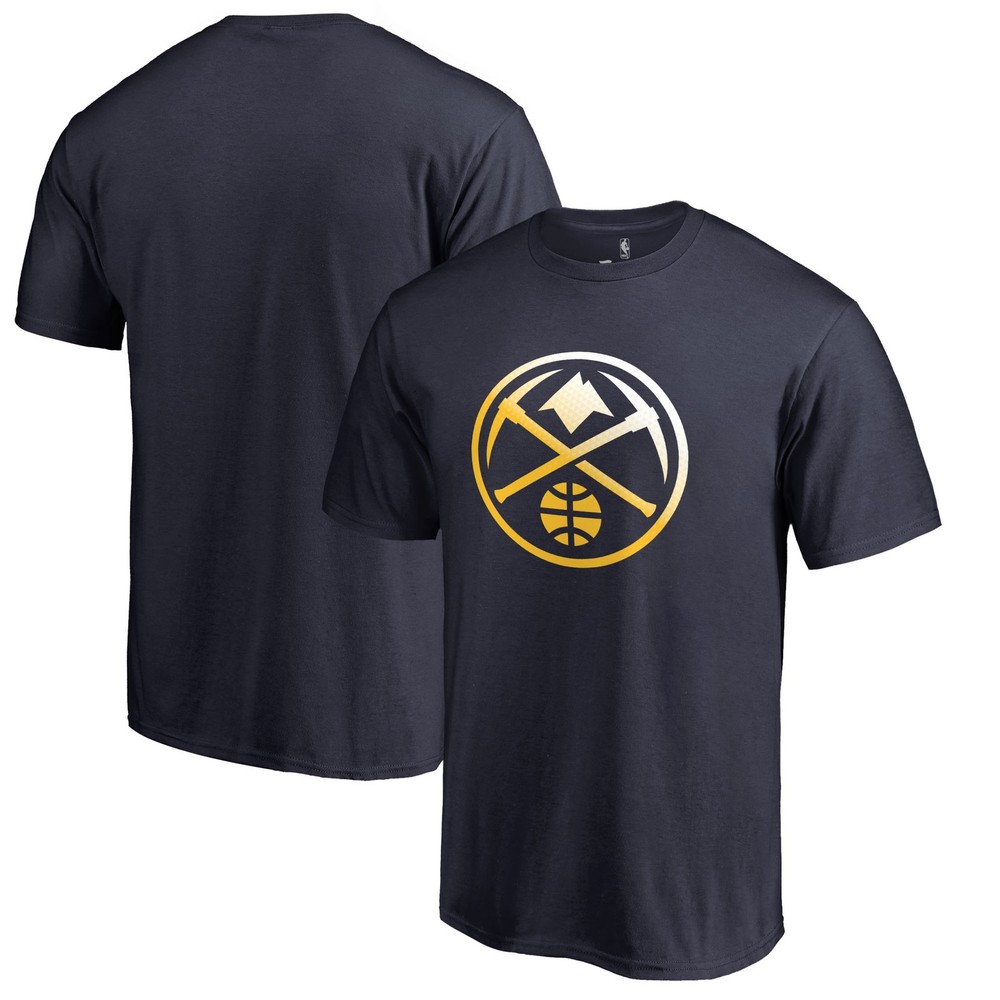 Men's Navy Denver Nuggets Gradient Logo T-Shirt