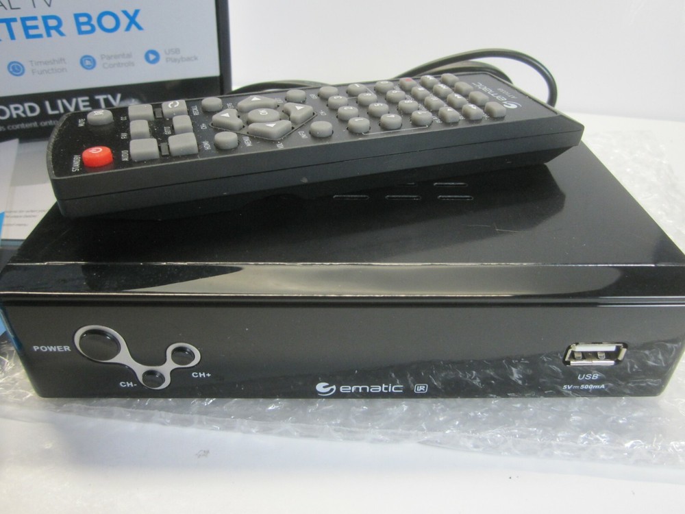Ematic Digital Converter Box (Black)(New/Open Box)