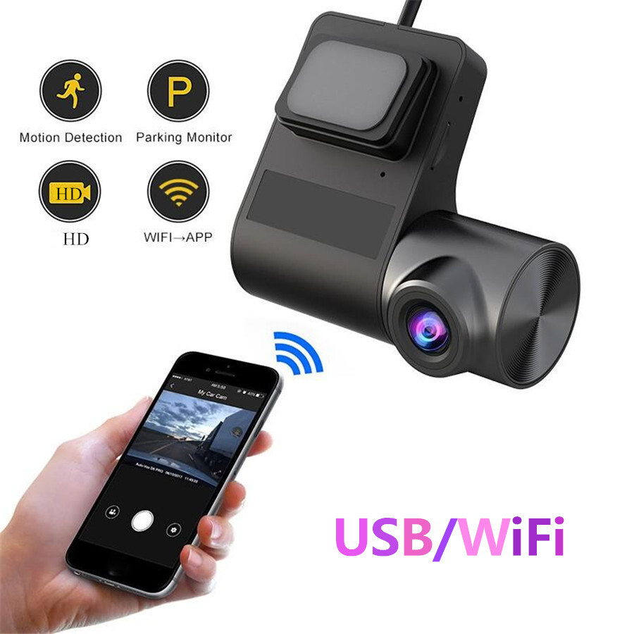 Car DVR Camera Hidden Dash Cam Video Recorder Recording G-sensor ADAS Android