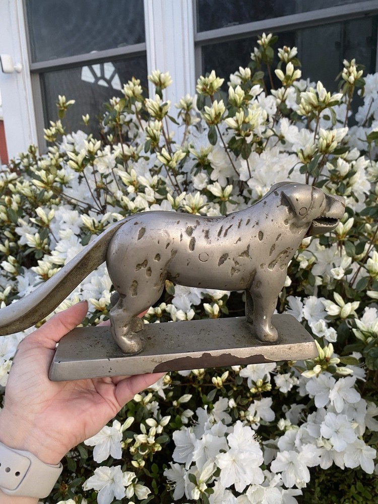 Vintage Metal Dog Nut Cracker Heavy - Works