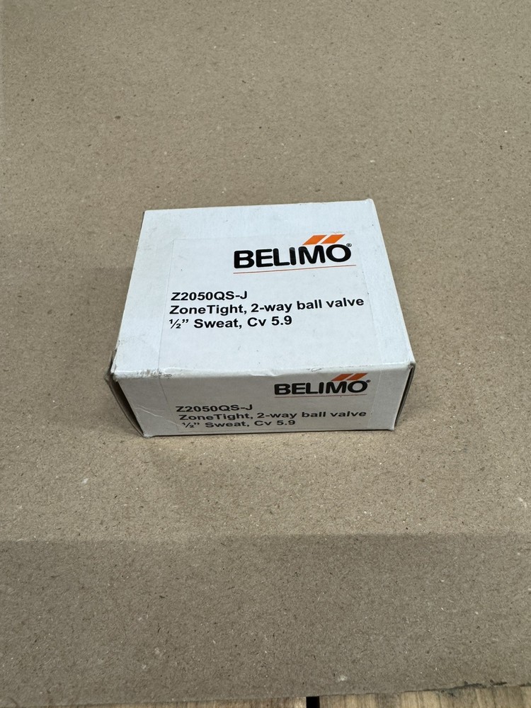 Belimo Z2050QS-J 2-Way 1/2" ZoneTight Zone Valve, Sweat End Fitting, Cv 0.5-5.9