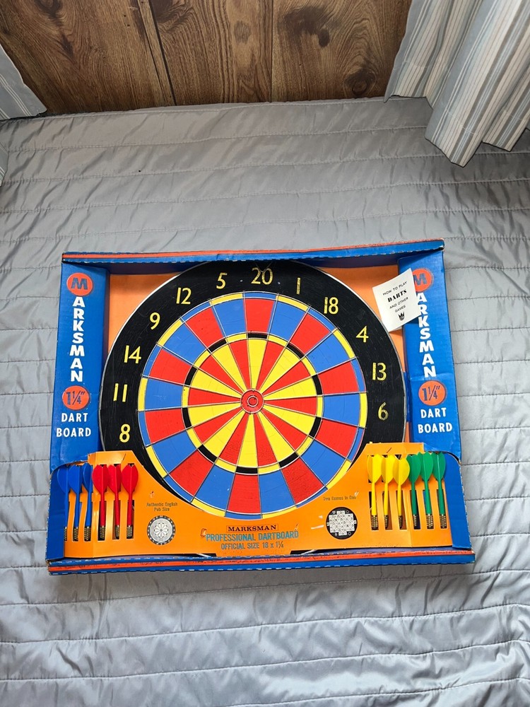 Vintage Marksman 1 1/4" Professional Dartboard