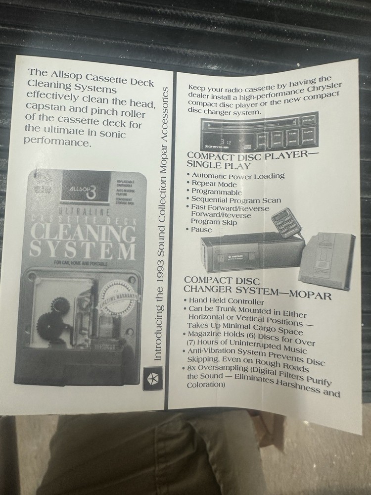 Chrysler Cassette Demo Tape