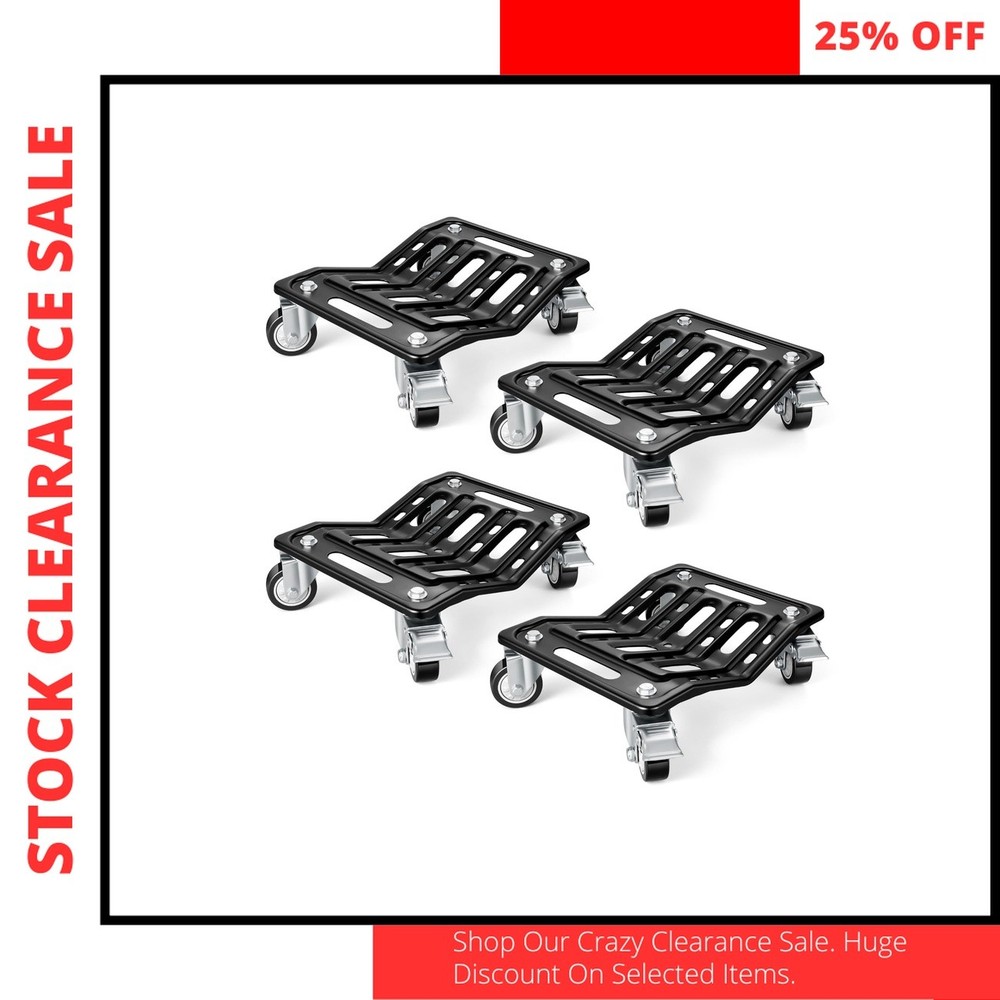 Car Dolly Set Heavy Duty 6000 LBS Wheel Movers
