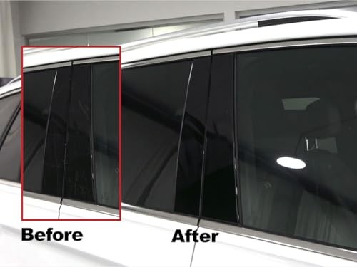Pillar Post Window Trim Compatible with Buick Encore 2020-2024 Gloss (Black)