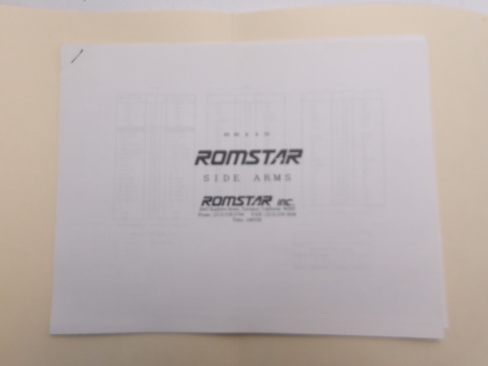 Romstar: Side Arms -   Schematics