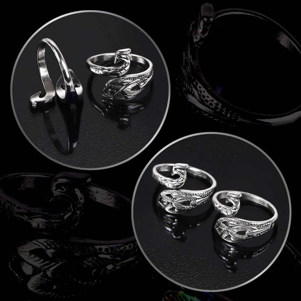 2 Pack Adjustable Knitting Loop Crochet Loop Yarn Guide Finger Holder Ring