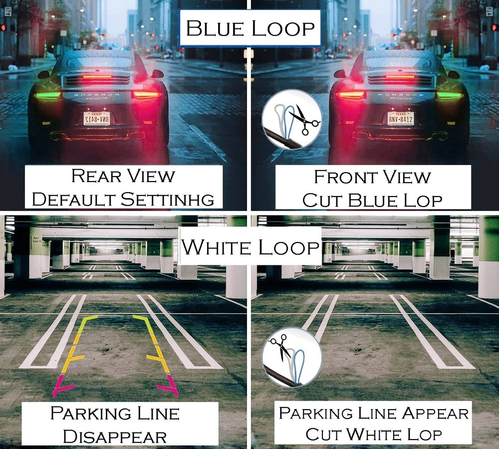 Rear & Front View License Plate Backup Camera for Boss BV9968MB