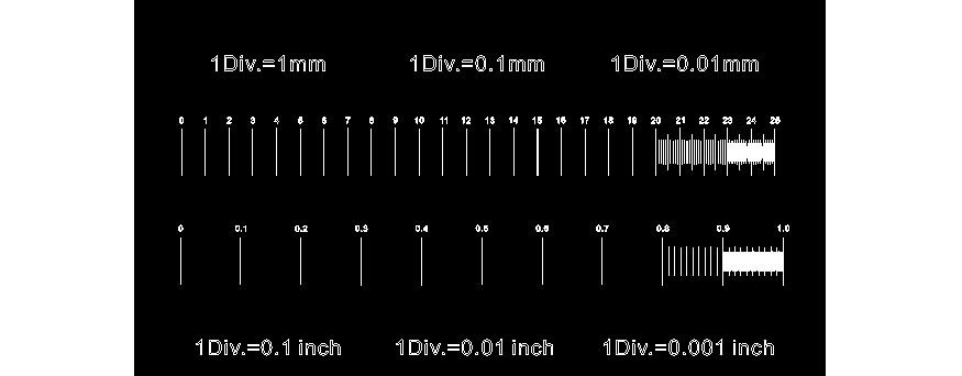 Stage Micrometer Metric English System Calibration Glass Slide for Microscope