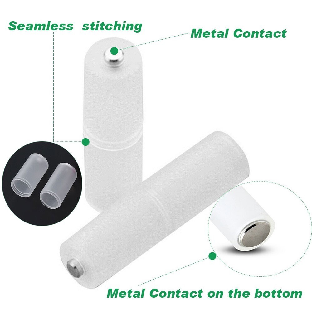 18Pcs AAA to AA Size Battery Converter Case Adapter Plastic Battery Holder Case