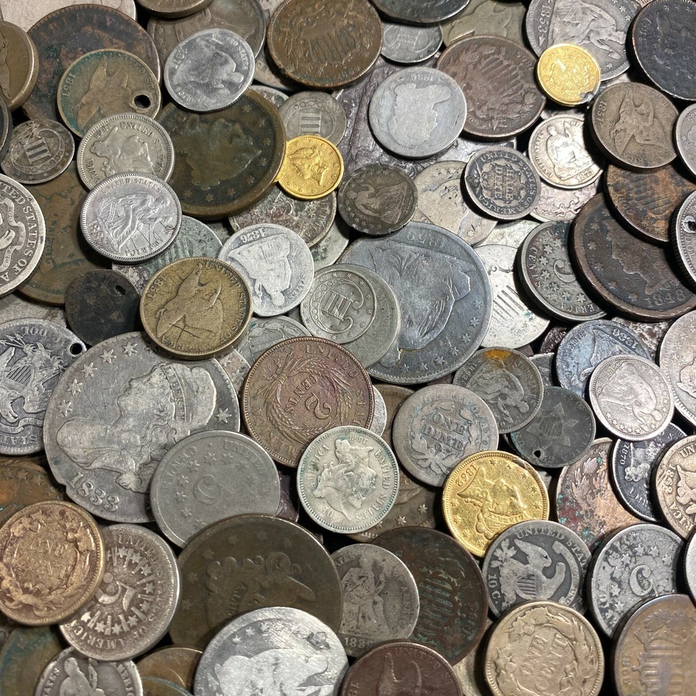 ✯ 1796-1889 OBSOLETE TYPE SET ✯ Half Dime Two Three Large Cent Piece Silver Lot✯