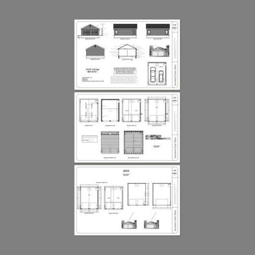 24x30 2-Car Garage -- 720 sq ft -- PDF Floor Plan -- Model 3