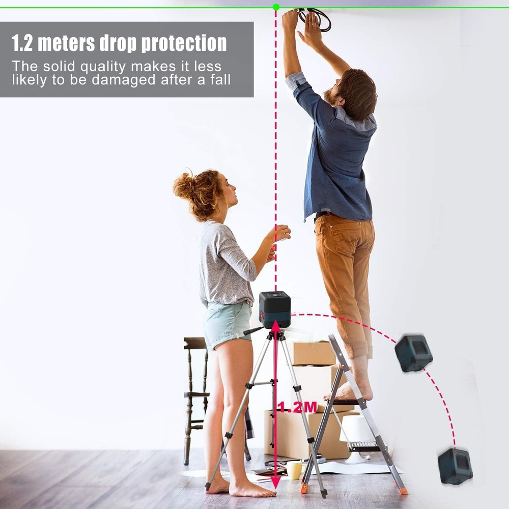 Laser Level, Cross Line Laser with Self-Leveling, Vertical and Horizontal Line,