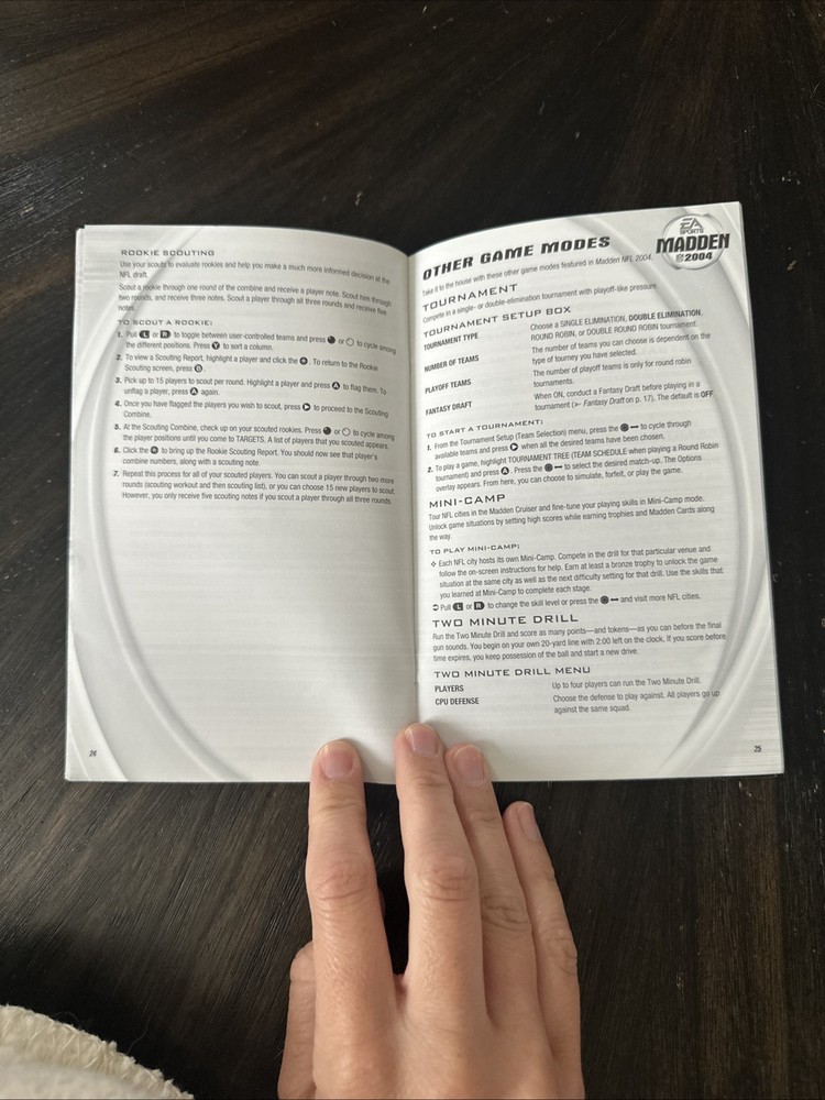 XBOX Manual Only Madden NFL 2004