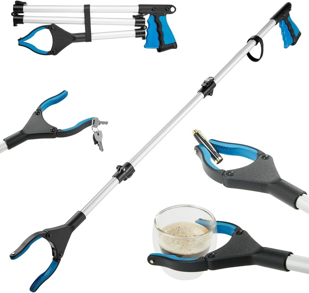 43" Extra Long Grabber Tool, Foldable Grabbers for Elderly Grab It Reaching Tool