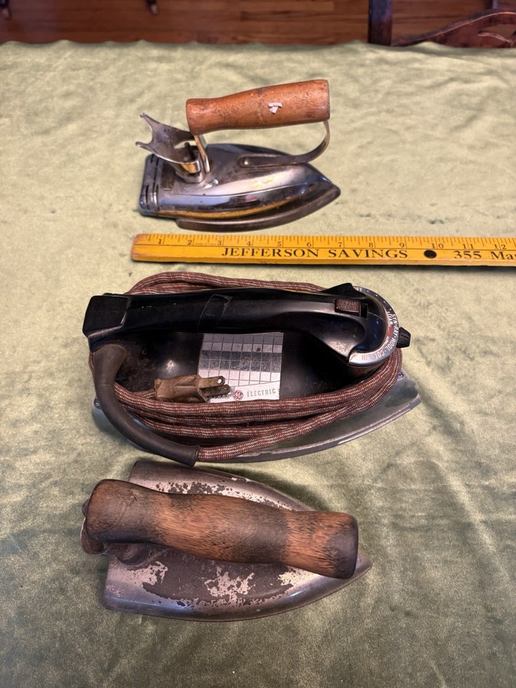 Three Vintage Clothes Irons