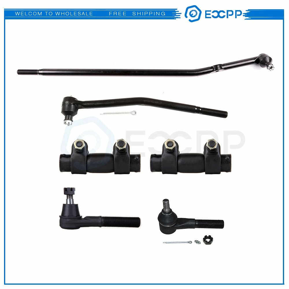6Pcs For Ford E150 Van New Steering Front Outer Inner Tie Rod Adjusting Sleeves