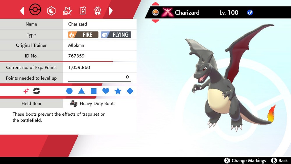 Charizard 6IVs Shiny Pokemon Sword and Shield