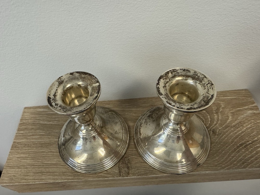 Preisner Sterling Weighted Pair Candlesticks 513 Grams Weighted