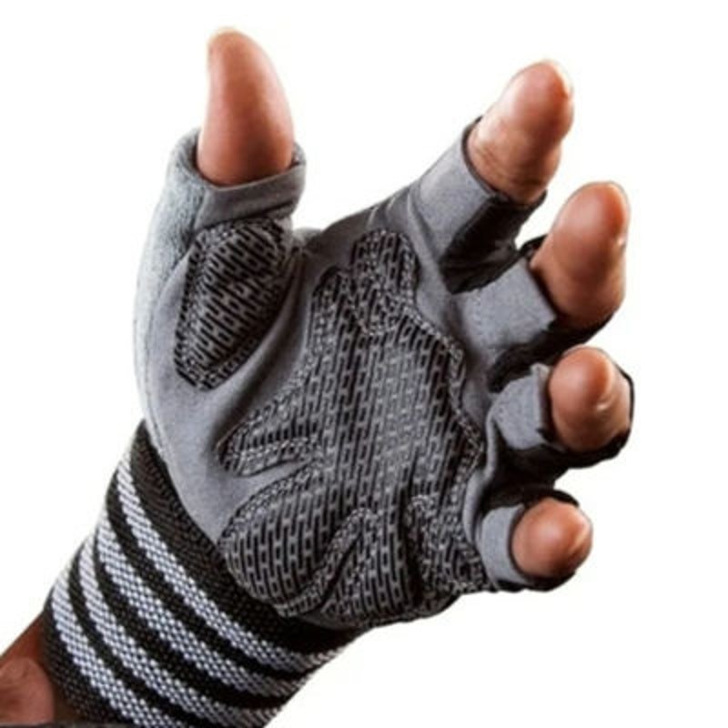 Lifect Essential Breathable Workout Fingerless Gloves medium black grey