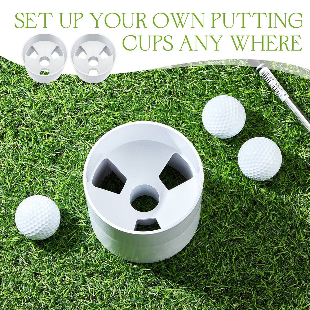 9 Pcs Golf Hole Cup Practice Putting Green Hole ABS Plastic Golf Putting Cup ...
