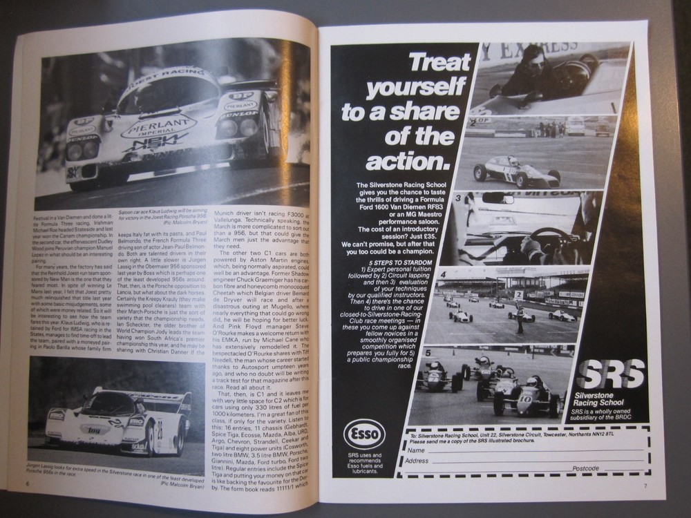 Silverstone 1000 KM World Endurance programme 12 May 1985