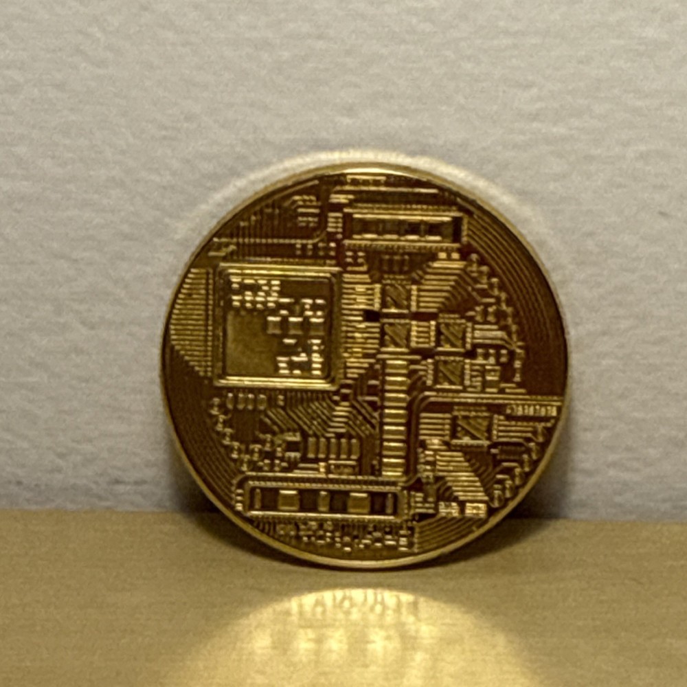 1 Oz Copper Physical Bitcoin Collectible Token, Cryptocurrency Theme