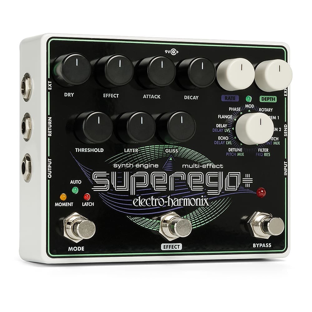 Electro Harmonix Superego Plus Super Synth Engine Guitar Effect Pedal W/Effects