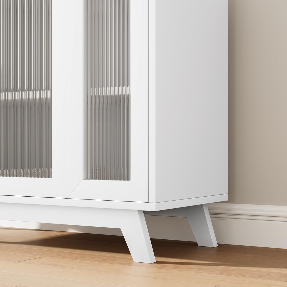 Buffet Cabinet, 36" Sideboard Buffet Storage Cabinet with Adjustable Shelves ...