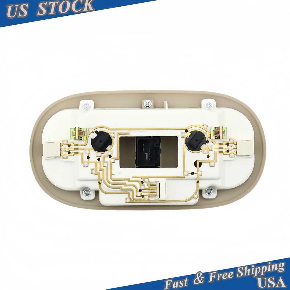 LED Front Overhead Console with Dome Map Light & Sunroof Switch for Ford Beige