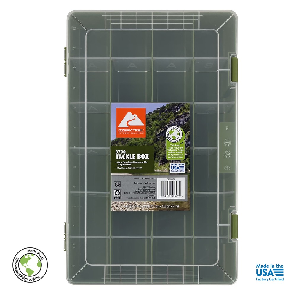 Large Plastic Tray Fishing Tackle Box