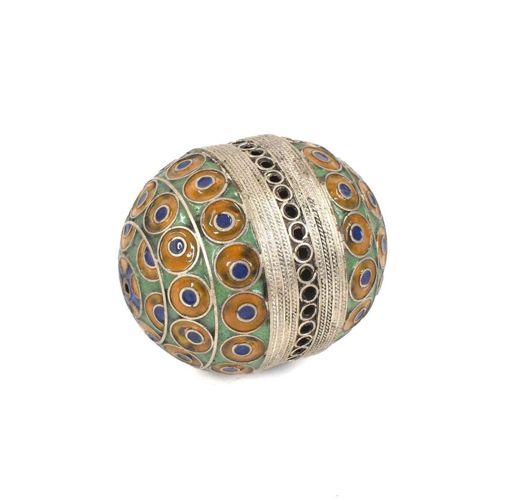 Moroccan Loose Bead Morocco Green Blue Orange African