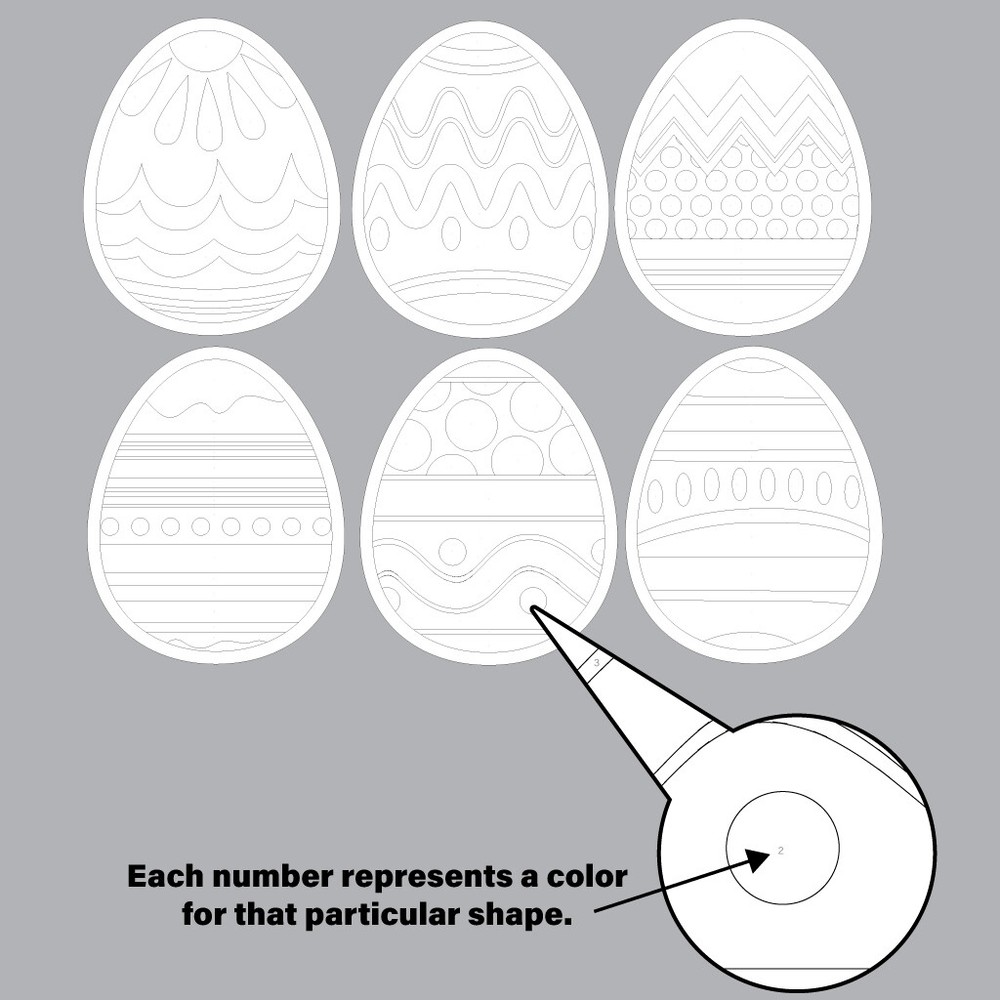 Color By Number Easter Egg Signs, Easter Yard Decorations, Includes Stakes