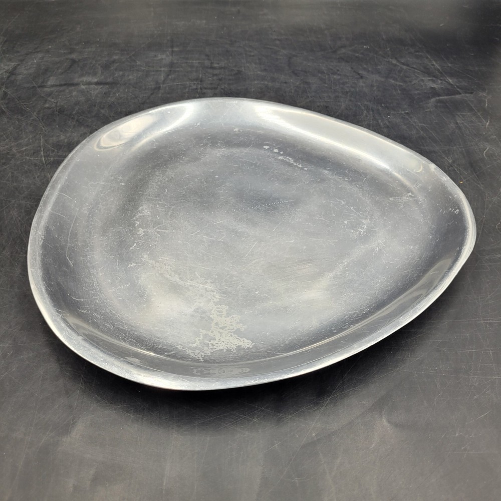 Nambé 525 Alloy Modern Triangular MCM Plate 10" Made In USA