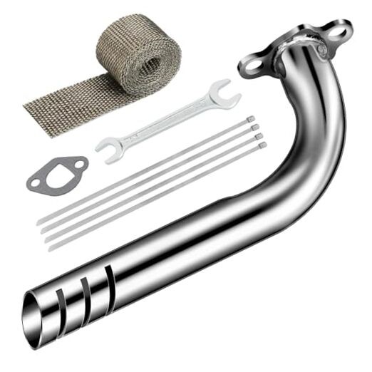 Coleman Mini Silver Header Exhaust Pipe Kit - 212cc 196cc