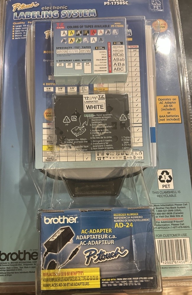 Brother P-Touch Label Maker PT-1750 SC Electronic Labeling System New