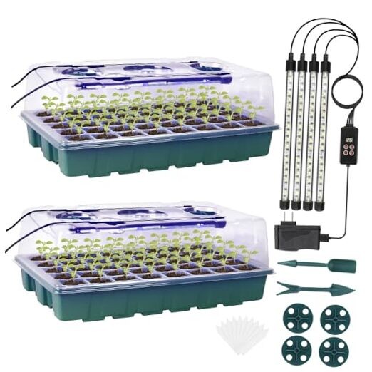 Seed Starter Tray with Grow Light, Intelligent Display Digital Medium Size