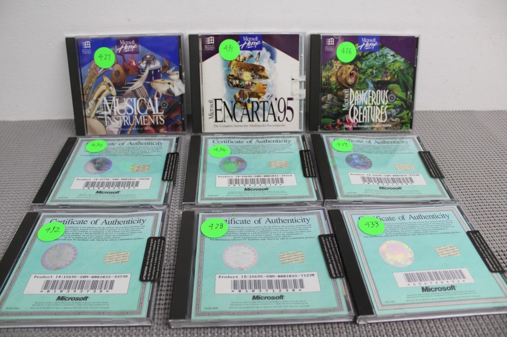 Microsoft Cd Programs/Games Mixed Lot of 9