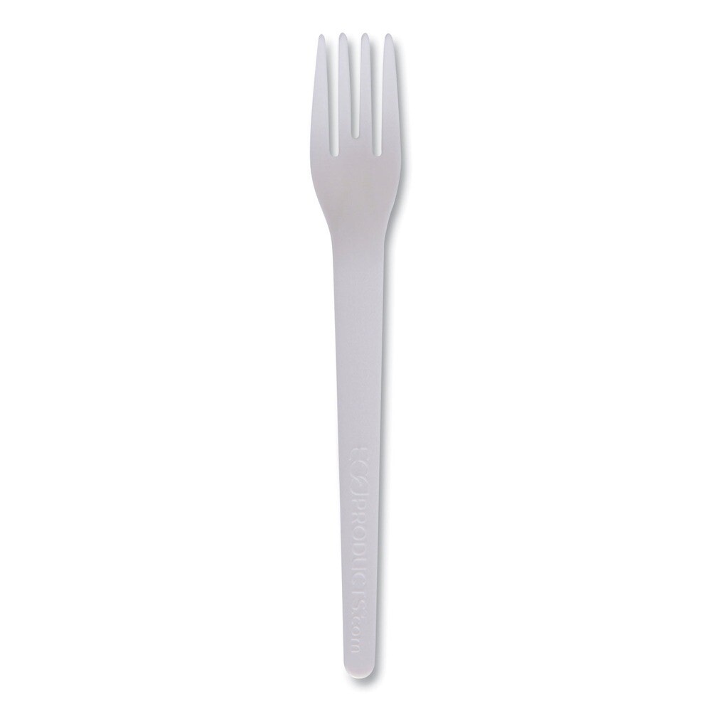 Eco-Products EPS012 6 in. Plantware Compostable Cutlery Fork - WT (1000/CT)