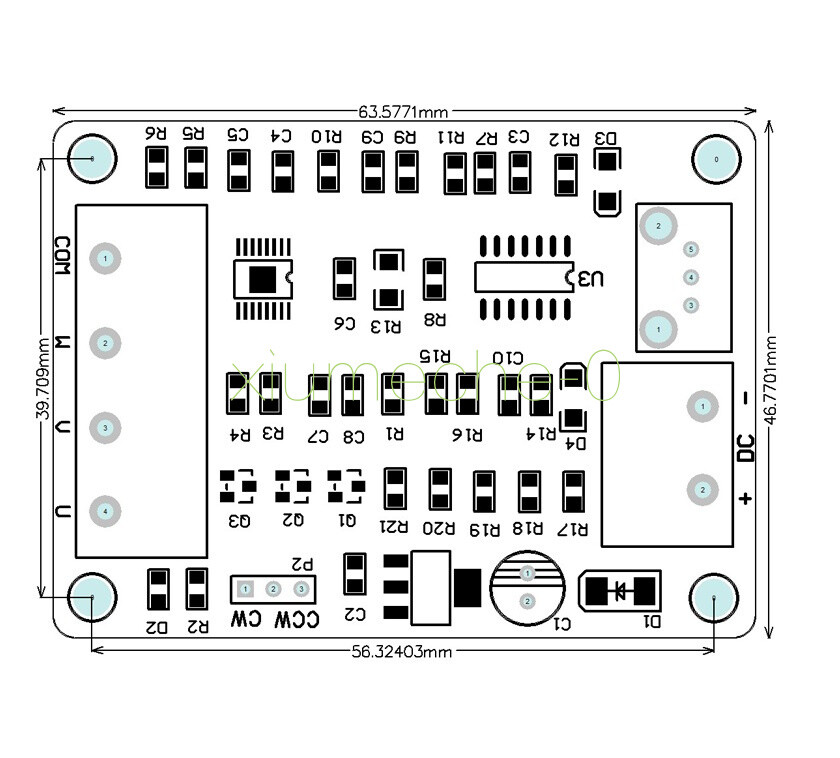 7-12V Brushless DC Motor Driver Controller Board w/ Voltage Current Protection